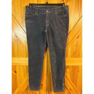 Gray Velvet Jeans, White House Black Market, Ankle Zip, Size 10R